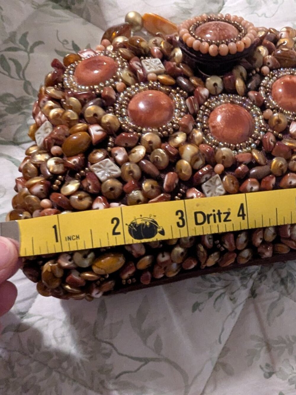 Beautiful Amber beaded handbag